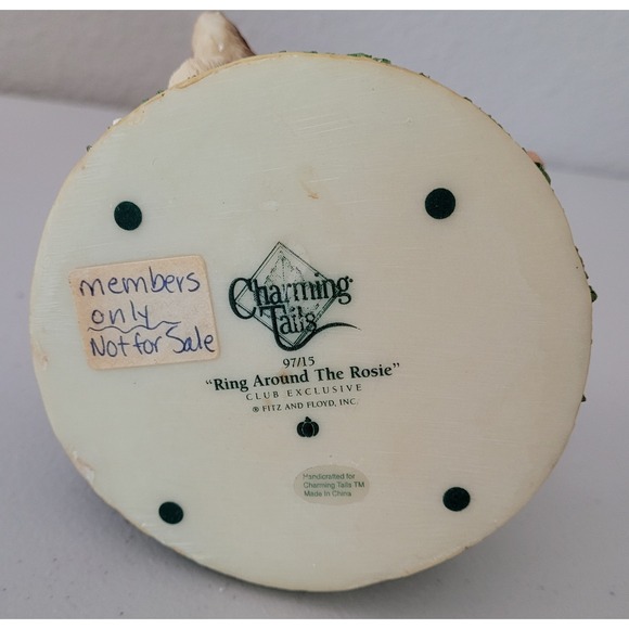 Charming Tails Ring Around The Rosie Fitz and Floyd Figurine Club Exclusive 9715 - Picture 6 of 9